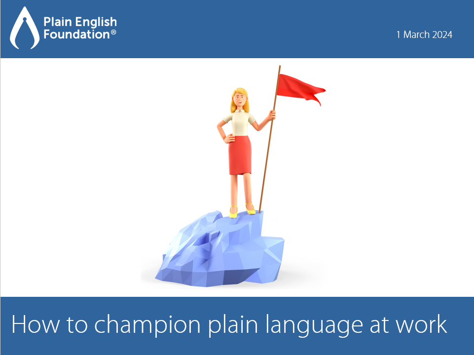 How to champion plain language at work